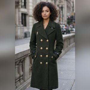 Burberry Long Coat with Gold Hardware